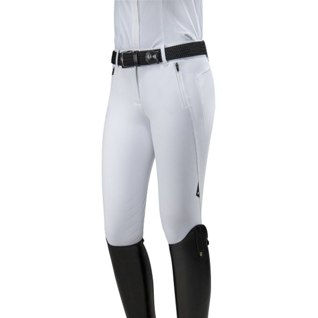 EQUILINE Pantalone Donna Con Grip Al Ginocchio PM-EQ-N08882 001WHITE 