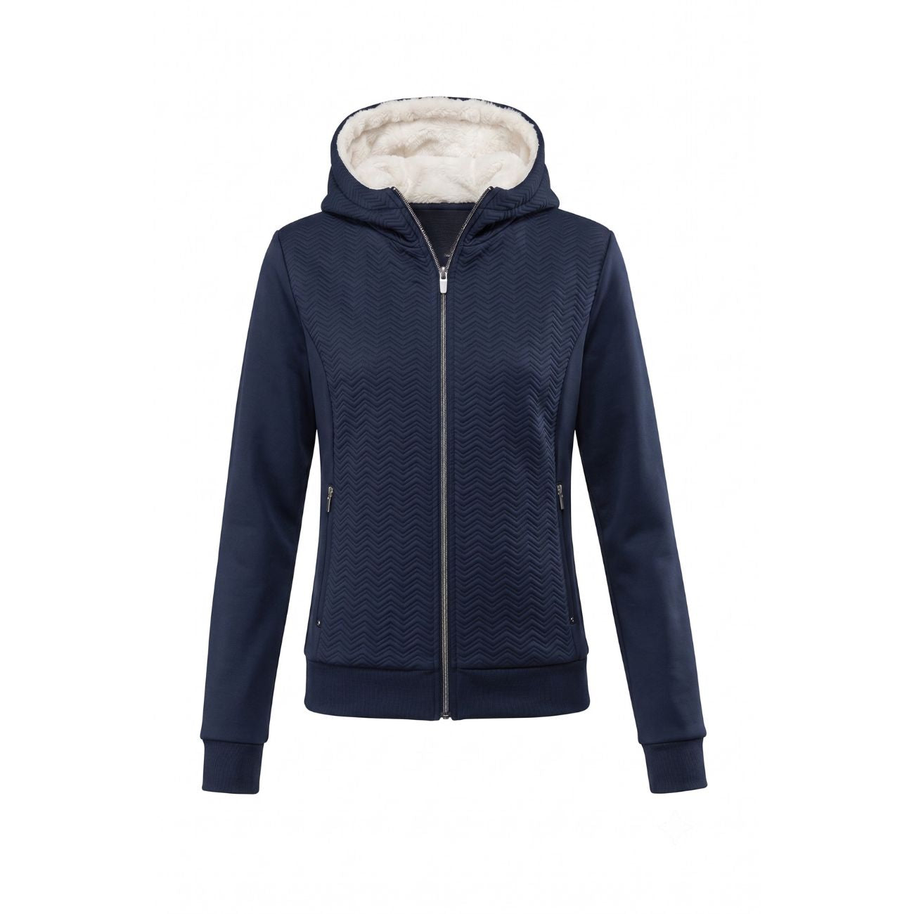 EQUILINE Felpa Donna Full Zip Con Cappuccio Blu PM-EQ-R09727 002NAVY 