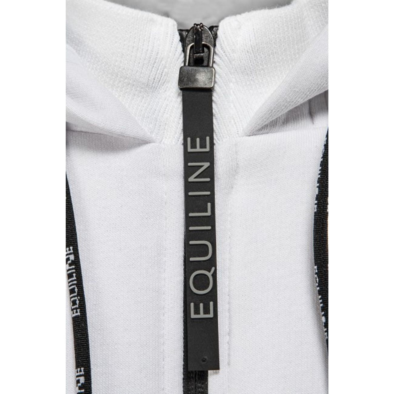 EQUILINE Felpa Donna Full Zip Con Cappuccio Bianco PM-EQ-R09730 001WHITE 