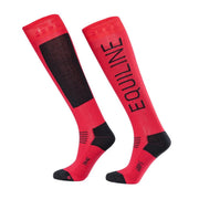 EQUILINE Calze Unisex Contemporary Logo Rosso PM-EQ-T11313 010RED 