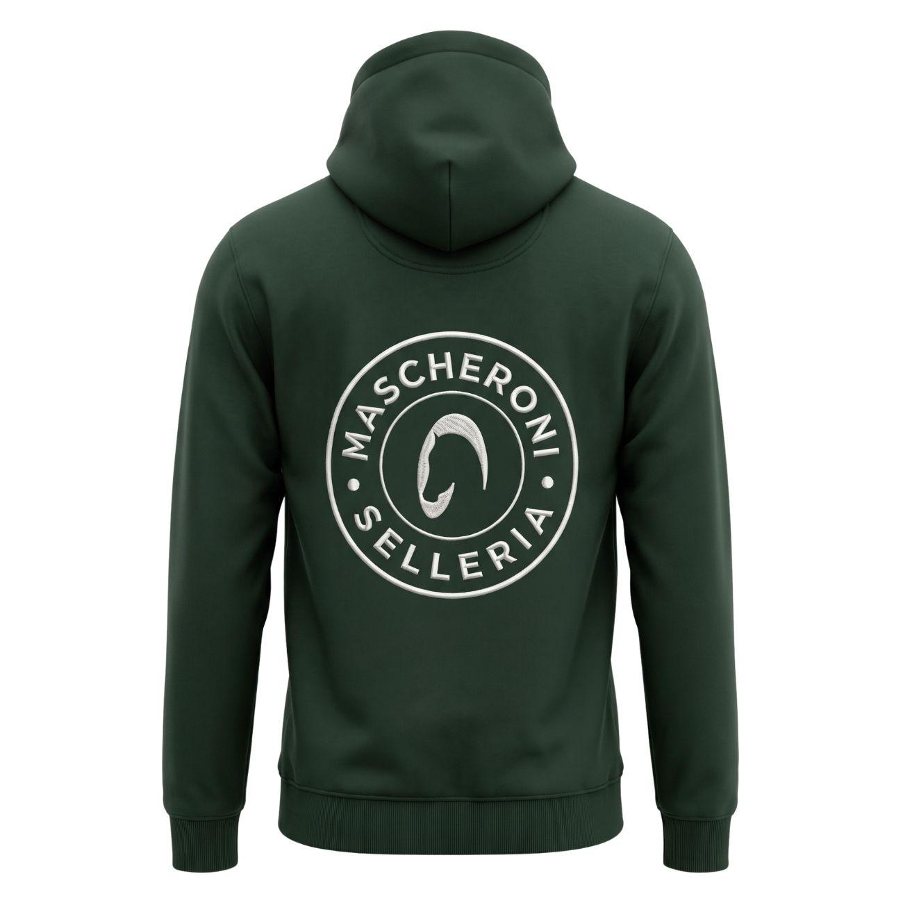 Felpa Unisex Con Cappuccio E Logo Mascheroni FELPACAPPMASKE GREEN MASCHERONI SELLERIA 
