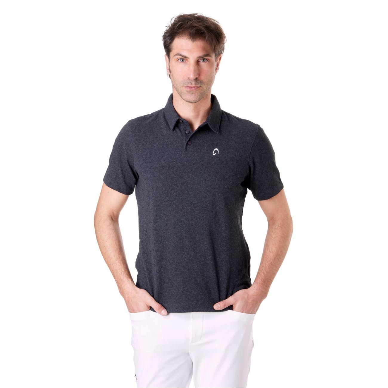 Polo Da Uomo In Cotone Ecologico Mascheroni Antracite MASCHERONI-NS210 ANTRACITEHEATHER MASCHERONI SELLERIA 