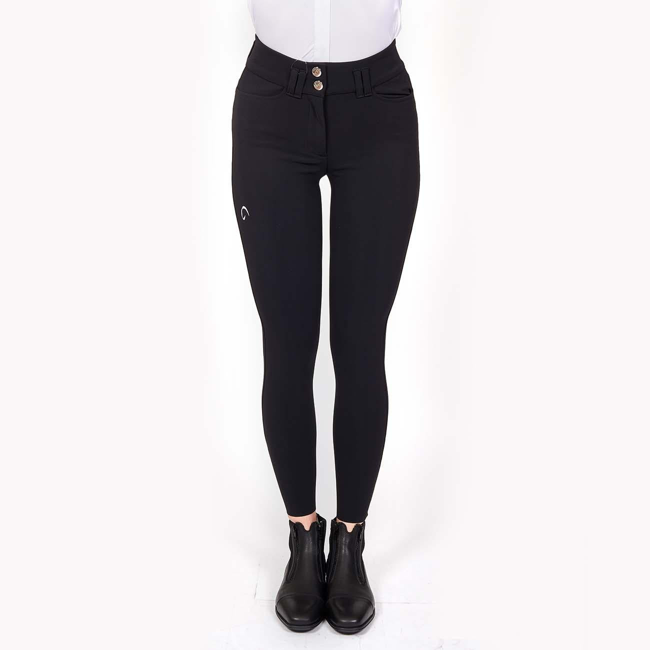 PANTALONE DA EQUITAZIONE DONNA VITA ALTA 09MA-03BERLINO 036NERO MASCHERONI SELLERIA 