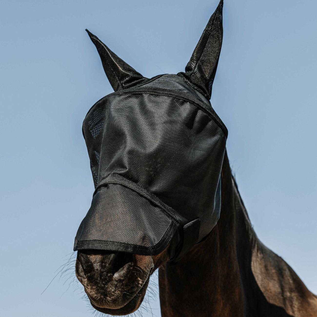 Maschera Antimosche E Anti Uv Protec Equitheme Nero 306021 BLACK EQUITHEME 