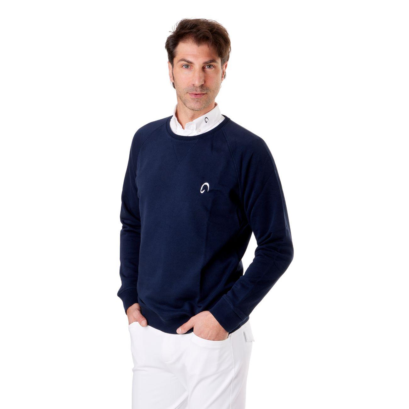 Felpa Da Uomo Girocollo Mascheroni Blu MASCHERONI-K480 NAVY MASCHERONI SELLERIA 