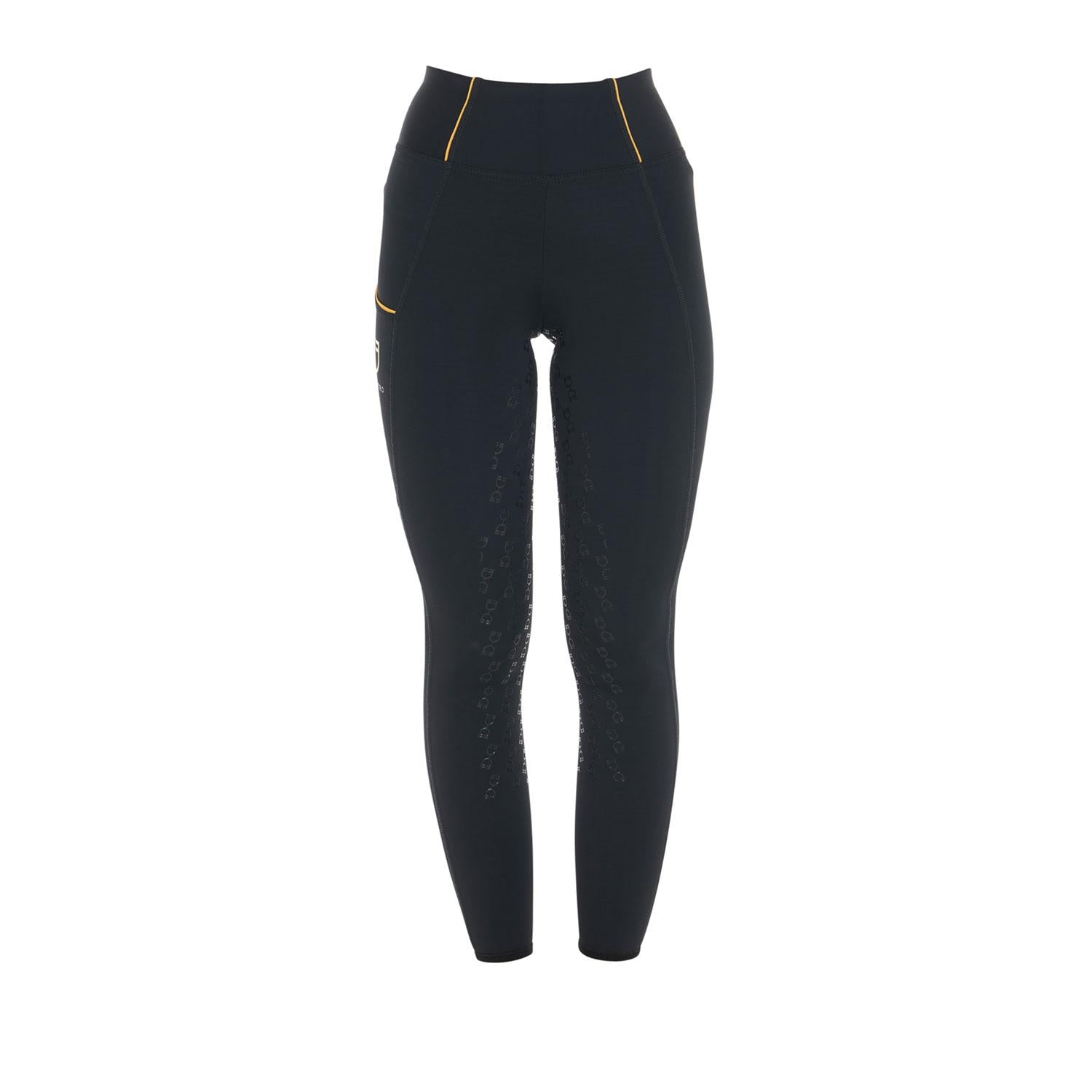 EQUESTRO Leggins Da Equitazione Donna Full Grip ETW00047 BLACK EQUESTRO 