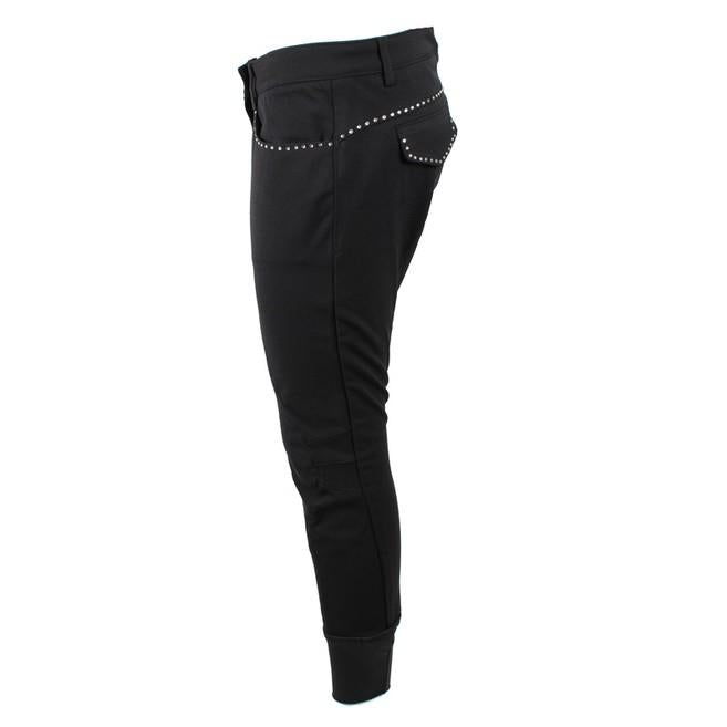 ANIMO Nosi Nero Pantaloni Da Equitazione 12AMNOSI 01NERO ANIMO 