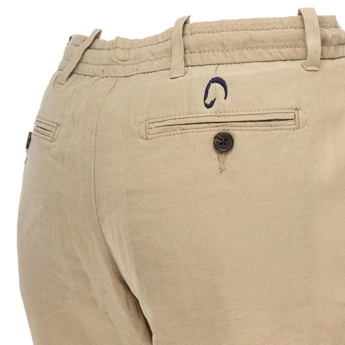 Shorts In Lino Uomo Mascheroni Sabbia MASCHERONI-NS720 WET SAND MASCHERONI SELLERIA 