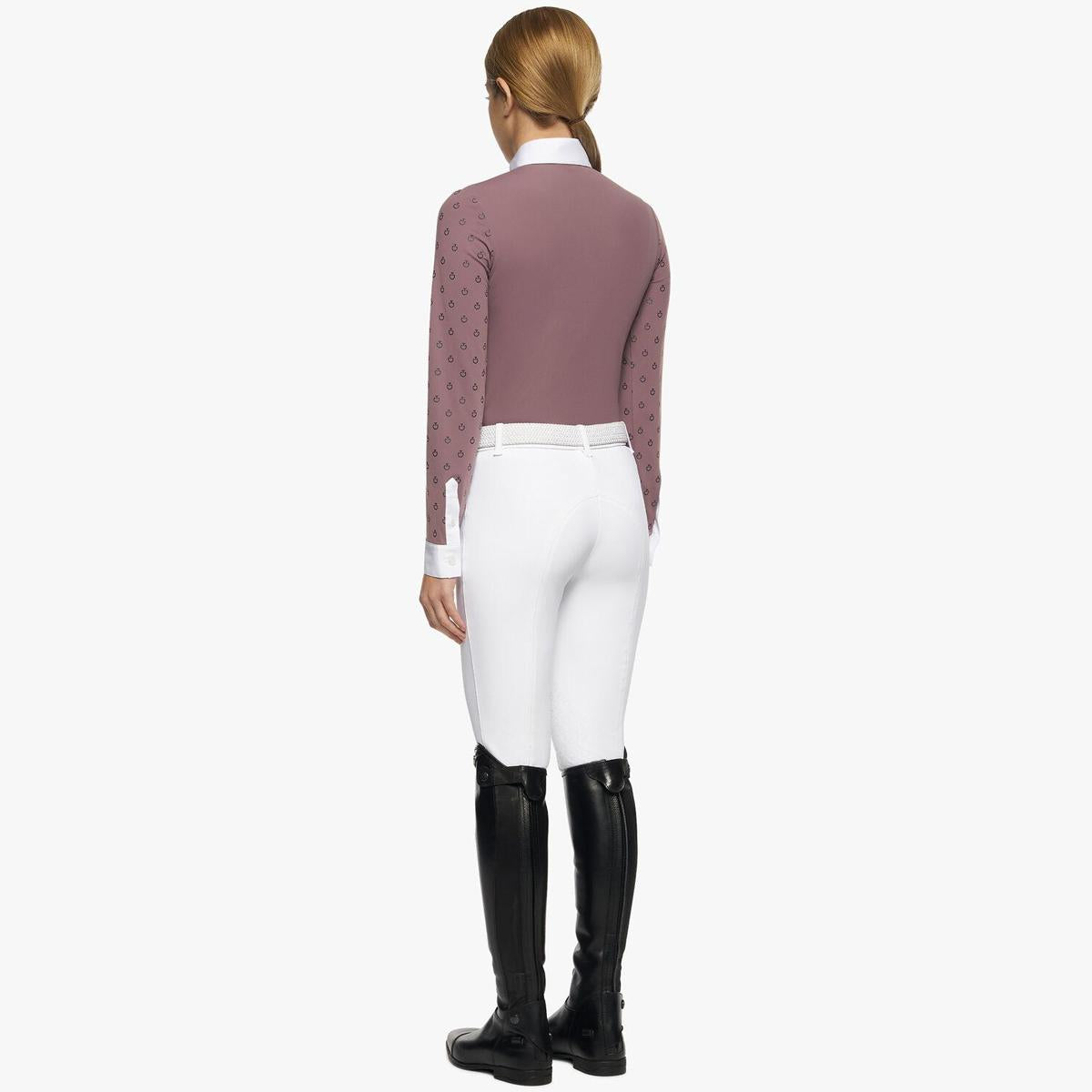 POLO BAMBINA  DA CONCORSO MANICA LUNGA CON ZIP CAVALLERIA TOSCANA 29CT-POA083JV001 3C00 CAVALLERIA TOSCANA 