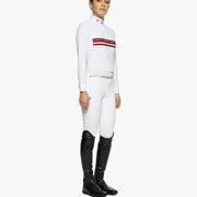 POLO BAMBINA  DA CONCORSO MANICA LUNGA CAVALLERIA TOSCANA 29CT-POA085JE152 0001WHITE CAVALLERIA TOSCANA