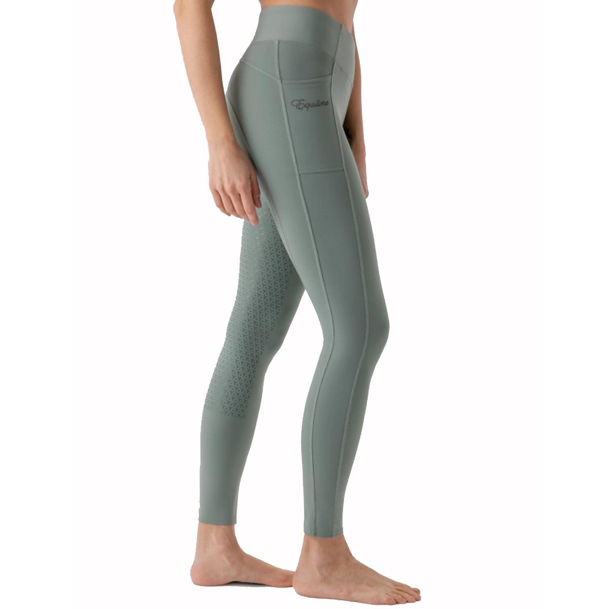 LEGGINGS DONNA FULL GRIP EDIEFH 32EQ-ES024PN09094 634GREEN MILIEU EQUILINE 