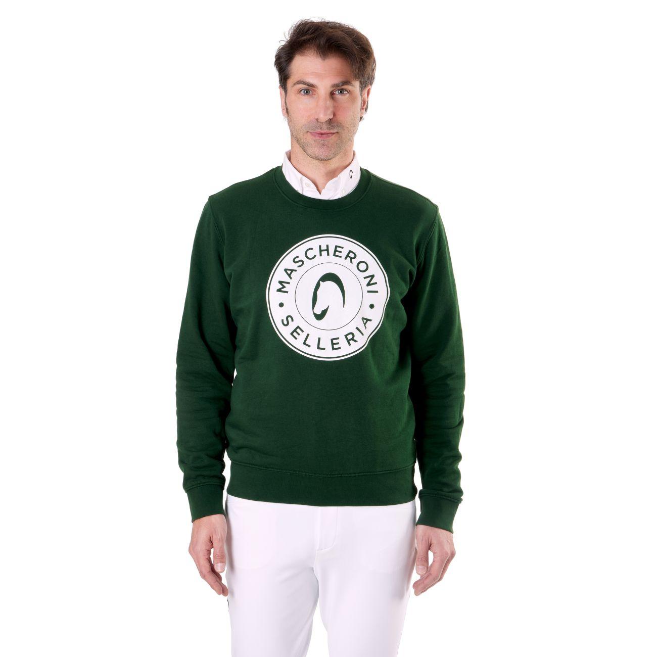 Felpa Girocollo Unisex Mascheroni Selleria 09MA-K4025 VERDE MASCHERONI SELLERIA 