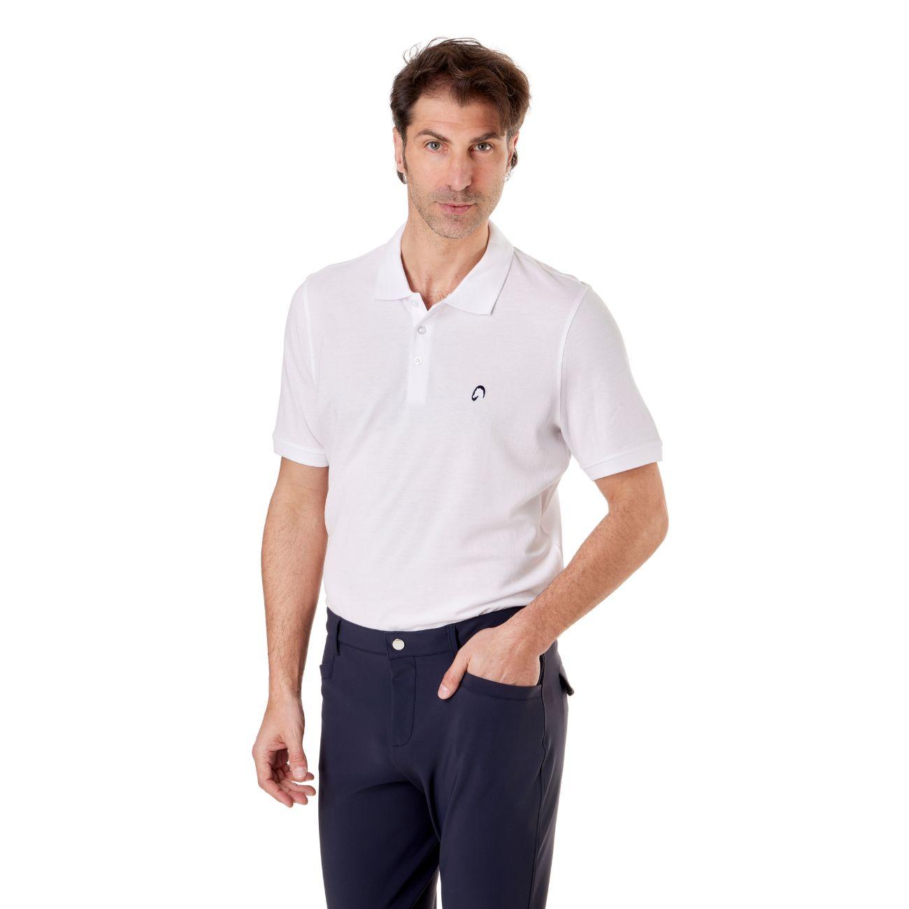 Polo Uomo A Manica Corta Mascheroni Bianco MASCHERONI/HS254K BLUE WHITE MASCHERONI SELLERIA 