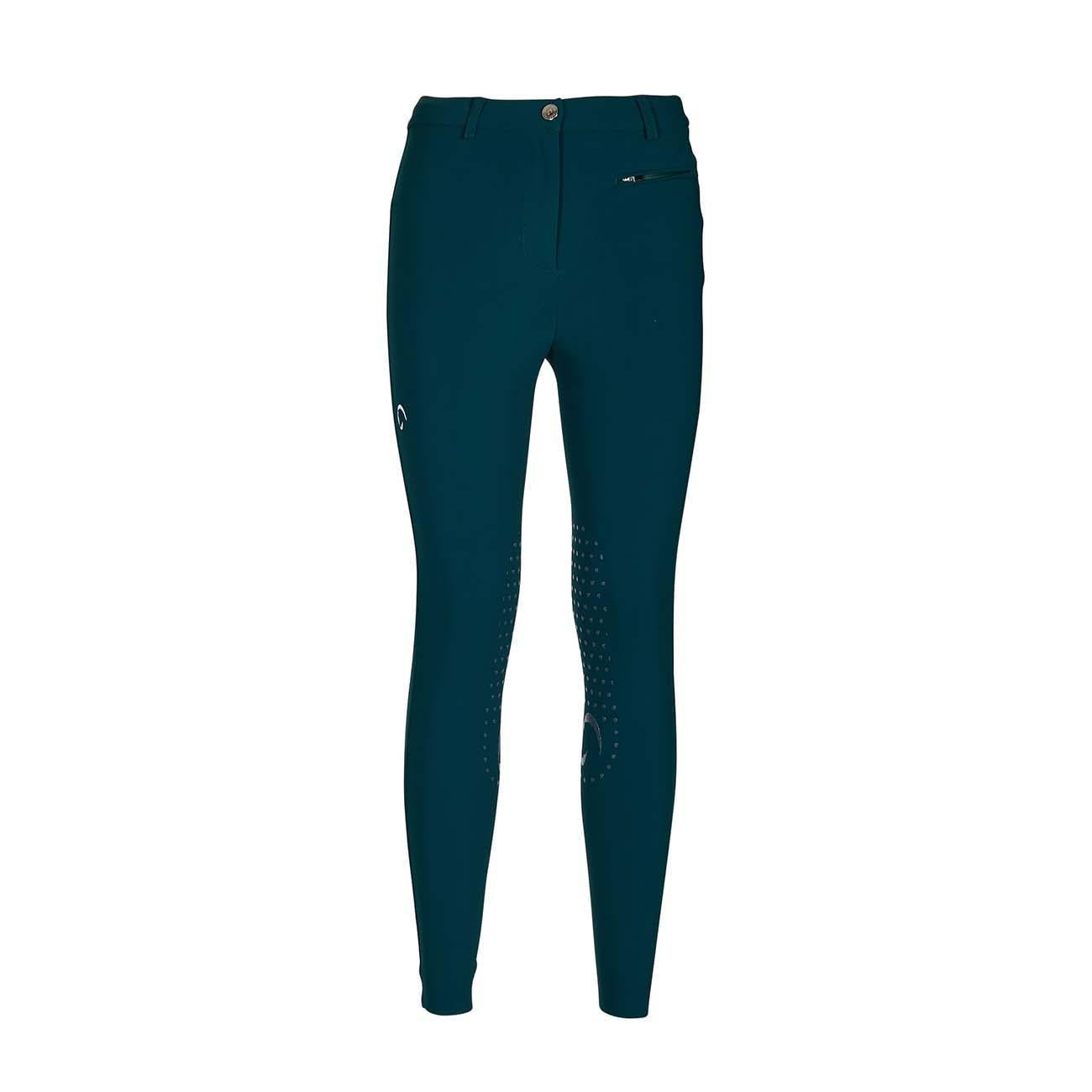 PANTALONE DA EQUITAZIONE DONNA CON GRIP E TASCHE ANTERIORI 09MA-05PARIGI 313VERDE MASCHERONI SELLERIA