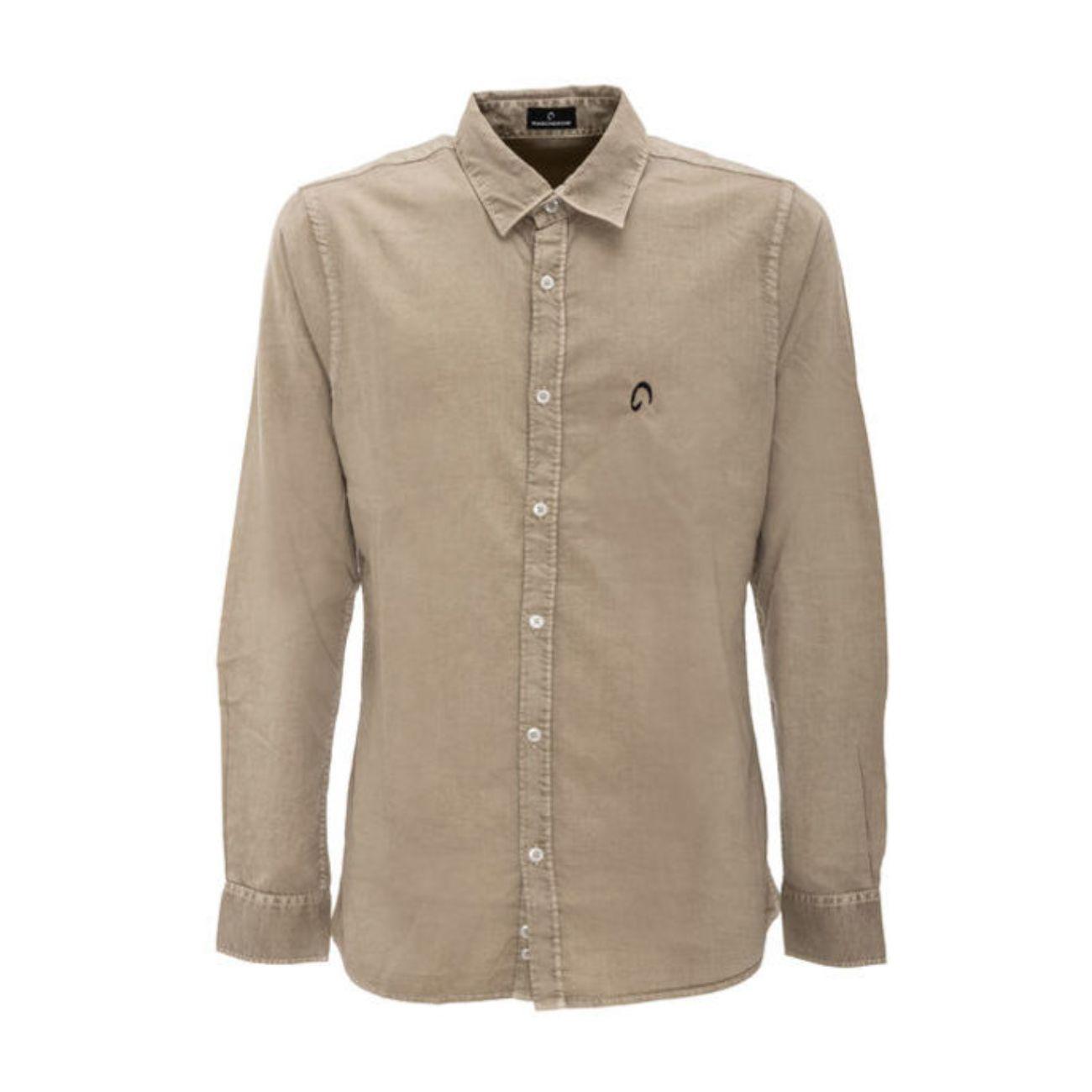 Camicia Di Cotone Da Uomo Mascheroni Beige MASCHERONI-NS502 LINENSAND MASCHERONI SELLERIA 