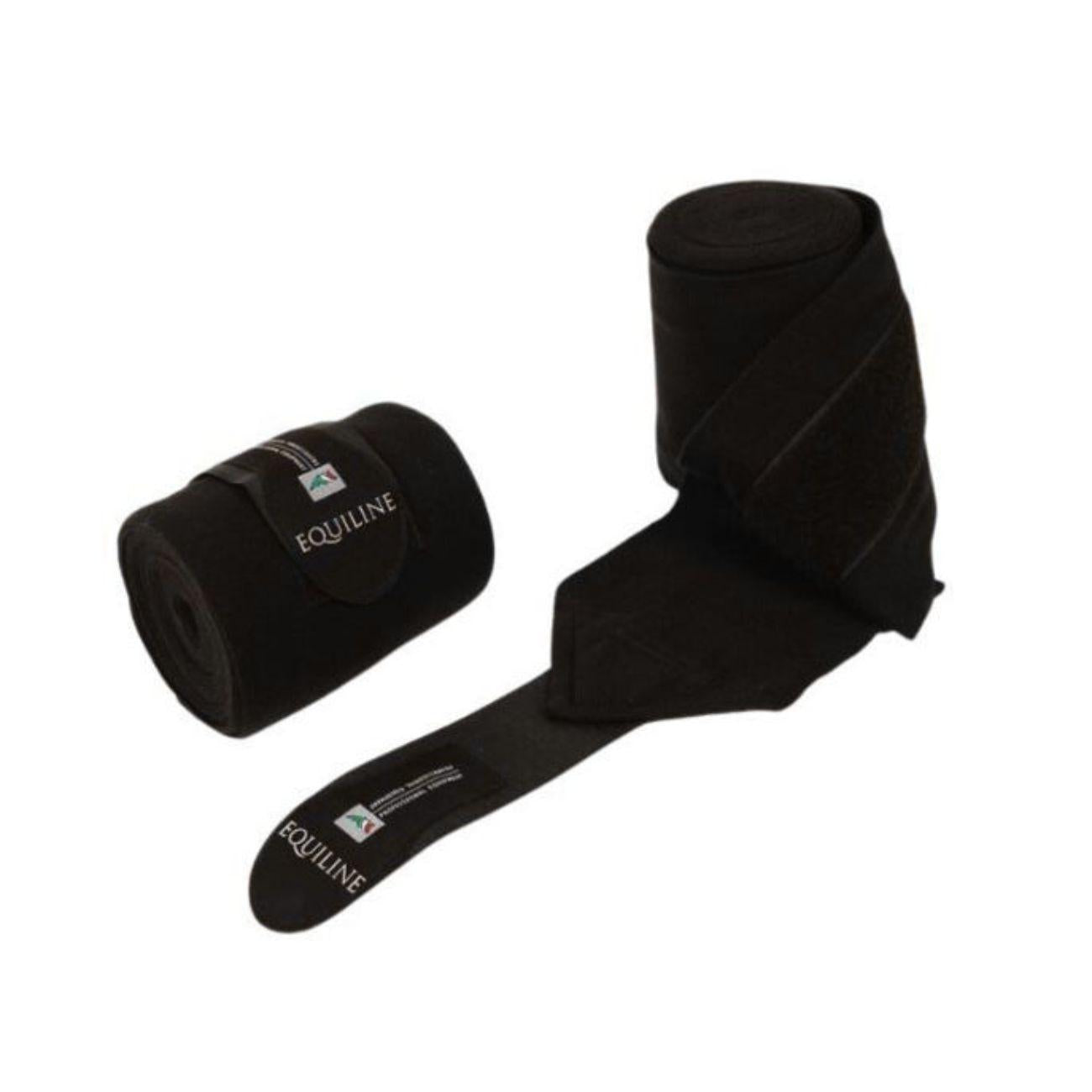 Set 2 Pezzi Di Fasce Da Riposo In Lana Pettinata Nero 09EQD060/4 006BLACK EQUILINE 