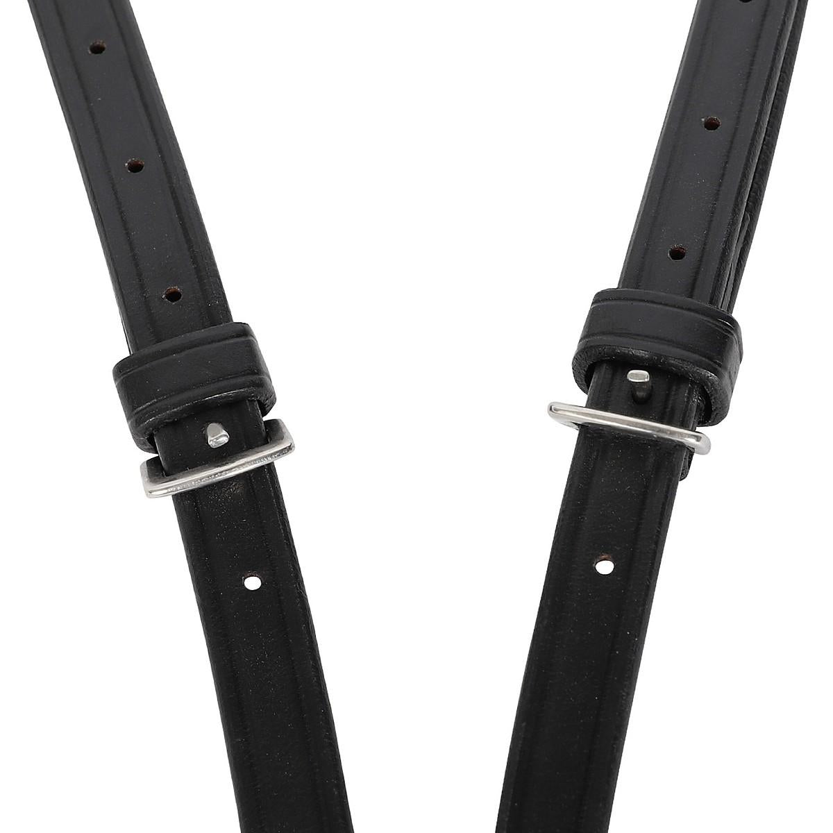 DY'ON FORCHETTA PER MARTINGALA IN CUOIO DYON FIBBIERIA INOX Nero MARTINGALE E FORCHETTE 09DY-B412 NERO DY'ON 