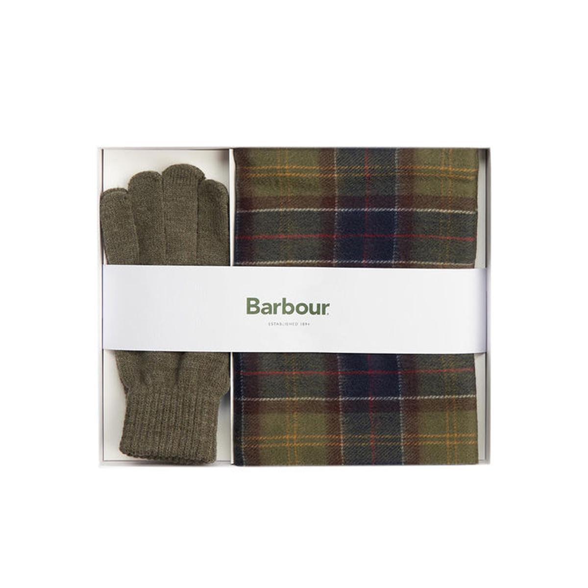GIFT SET TARTAN SCIARPA E GUANTI 31BA-MGS0018MGS TN11 CLASSIC/OLIVE BARBOUR