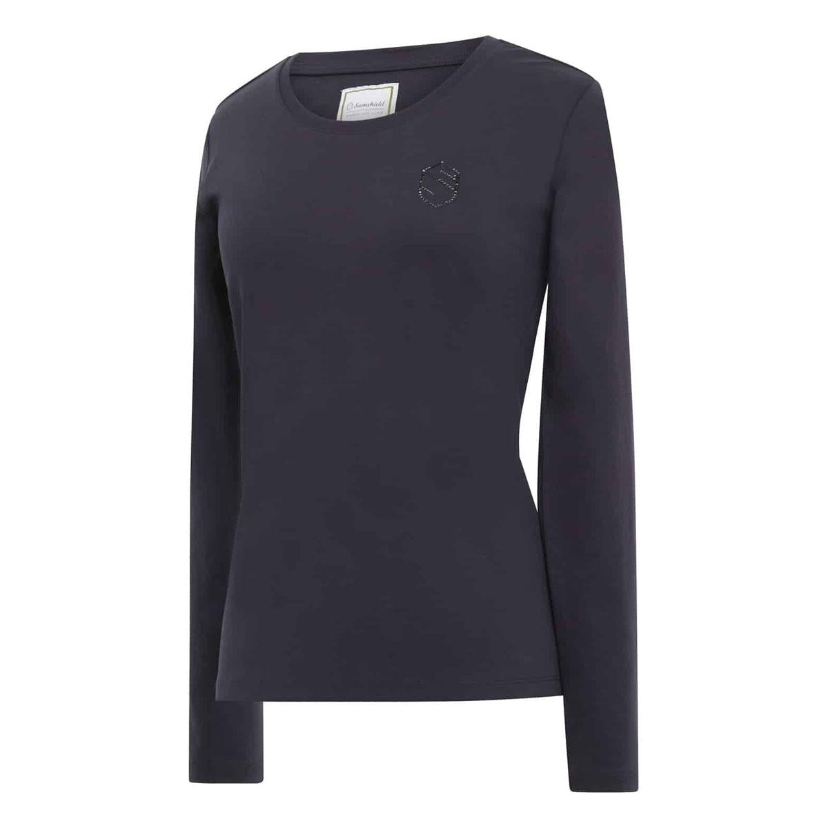T-SHIRT DONNA MOD.AXELLA BLAZON SAMSHIELD 29SS-AXELLA NAVY TONE ON TONE SAMSHIELD