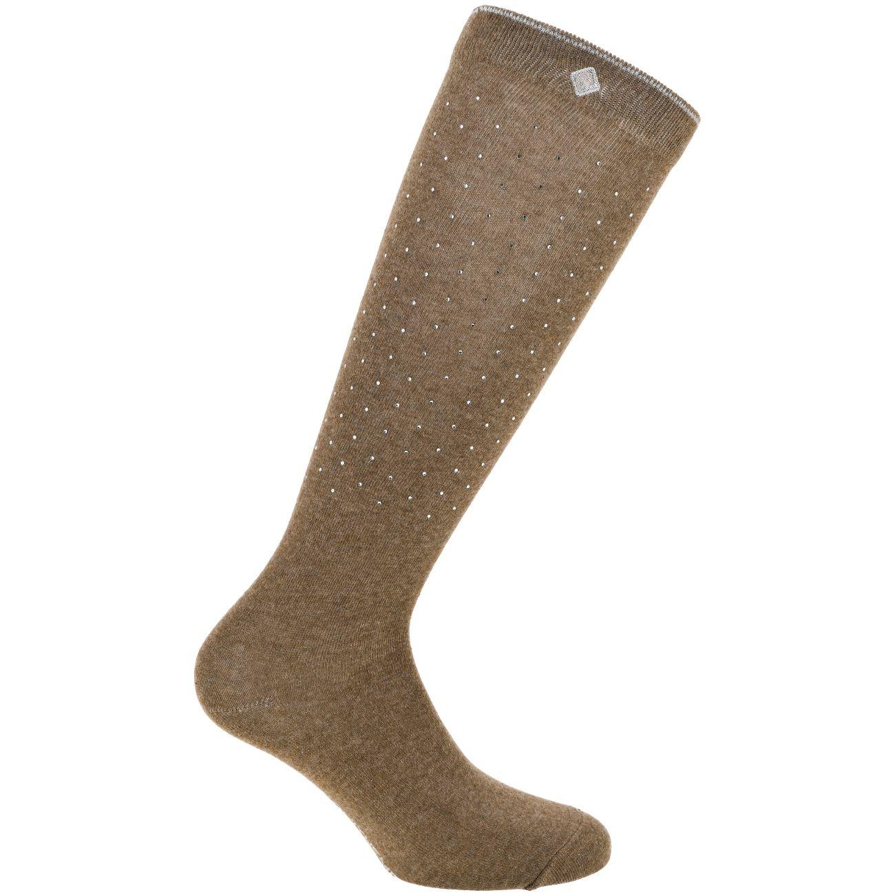 Calze Kamilla Con Brillantini Equitheme Tortora 986480 027TAUPE EQUITHEME 