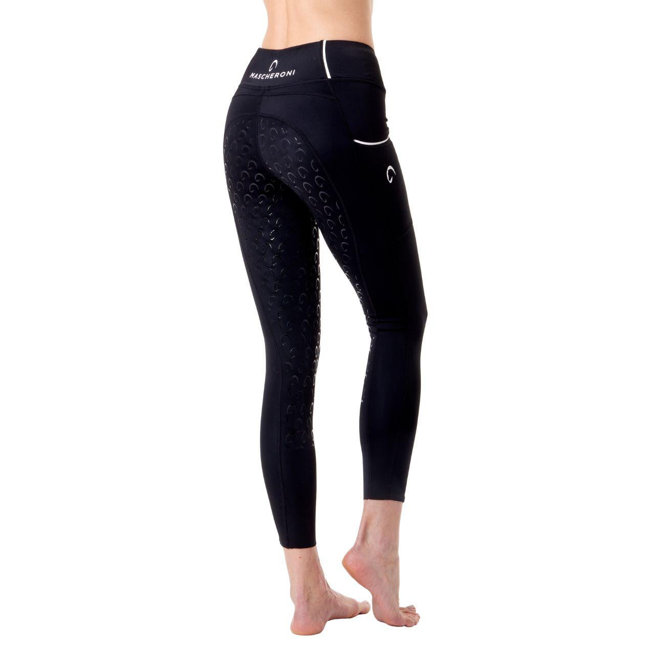 Leggings Da Donna Full Grip Arezzo Mascheroni Nero/Bianco 30MA-AREZZO BLACK/WHITE MASCHERONI SELLERIA 
