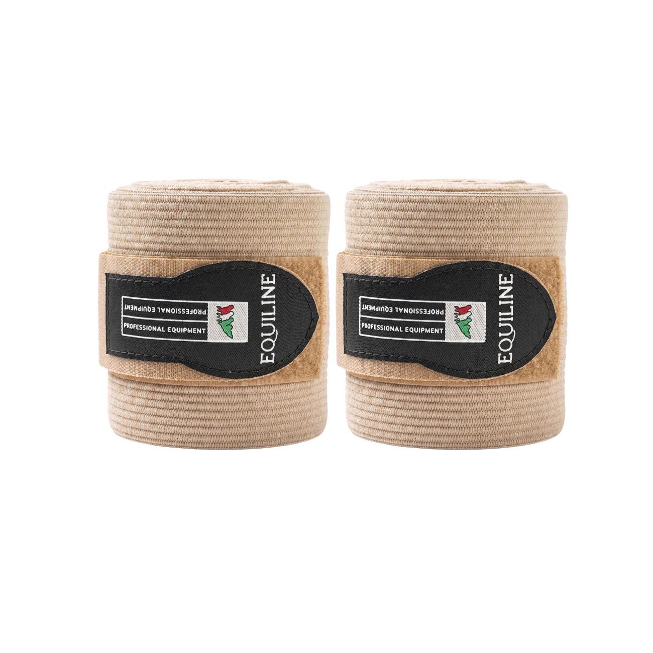 EQUILINE Set Di 2 Fasce Da Lavoro Con Elastico Crema PM-EQ-121MD00063 033CREMA 
