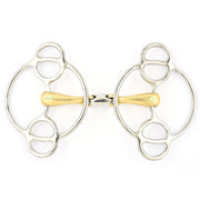 JUMP'IN FILETTO SWIVEL BLOCCATO SPEZZATO IN 3 OTTONE JUMP'IN OTTONE ACCIAIO imboccature speciali 0080A 09JU0080A OTTONE JUMP'IN 