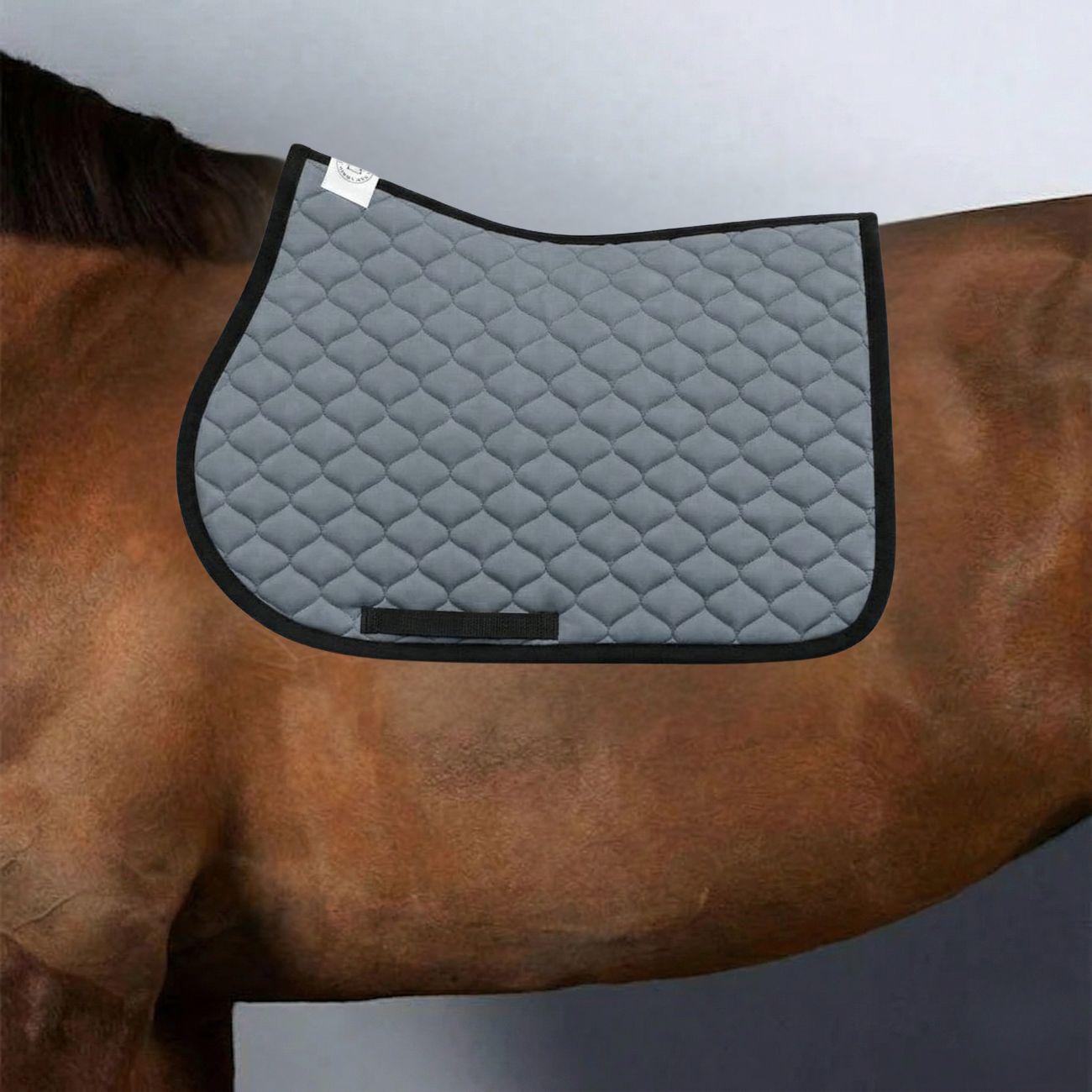 Sottosella Da Salto Mascheroni Con Cuffietta E Motivo A Rombi Grigio Chiaro SOTTOSELLA+CUFFIETTAROMBO GRIGIO CHIARO MASCHERONI SELLERIA 