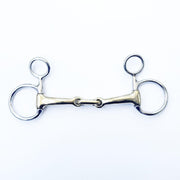 FILETTO BAUCHER BLOCCATO SPEZZATO IN 3 30MA-#37 GERMAN SILVER EQUINE HORSE