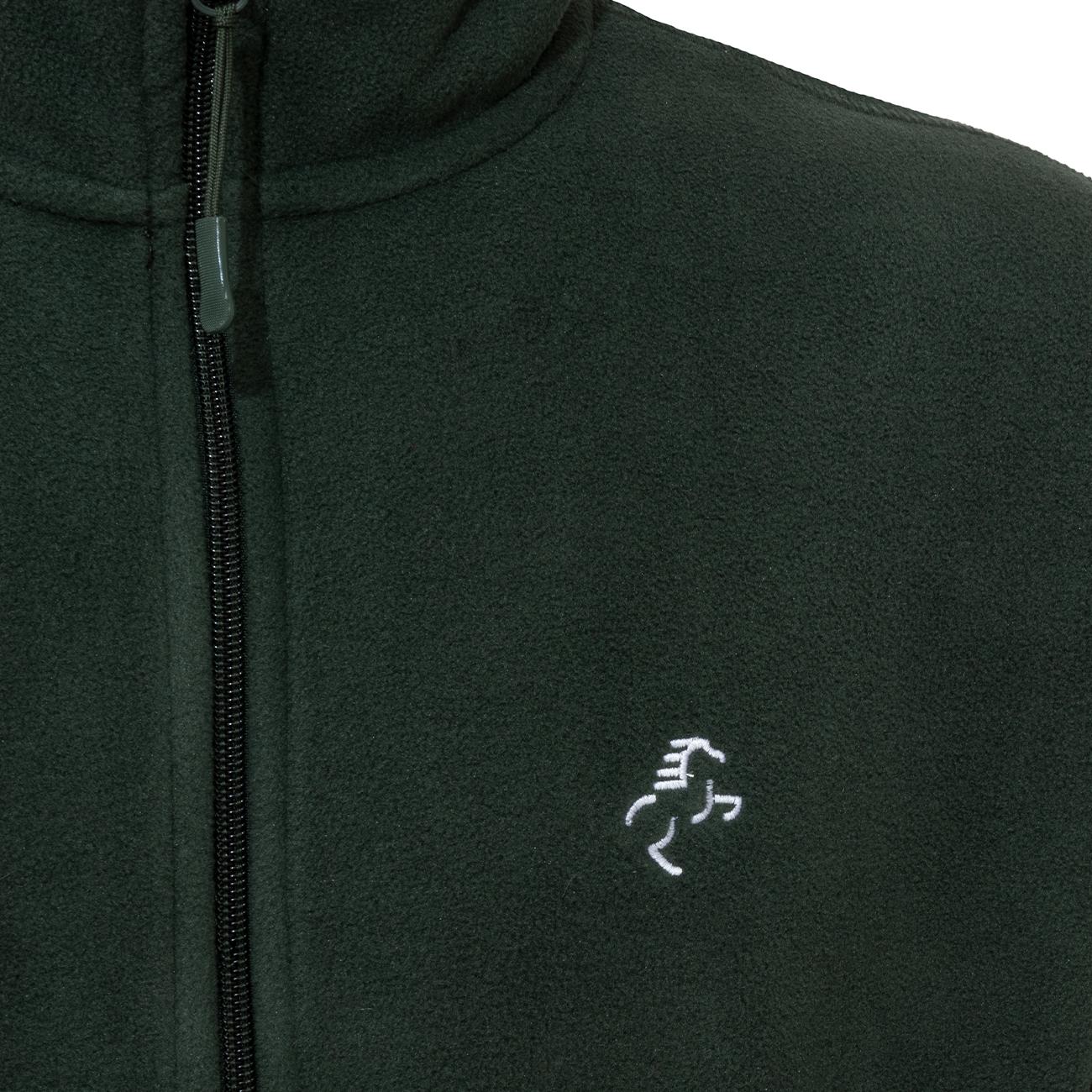 MICROPILE UOMO FULL ZIP 09EH-K911 FOREST GREEN EQUINE HORSE 
