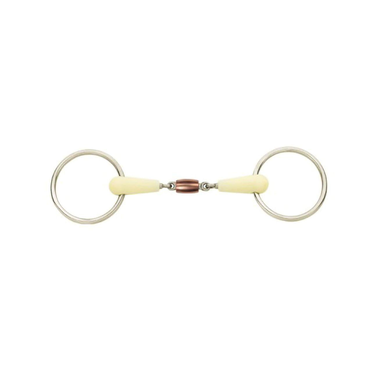 Filetto Ad Anelli Spezzato In Tre Con Oliva In Rame Happy Mouth MO00343 INOX HAPPY MOUTH 