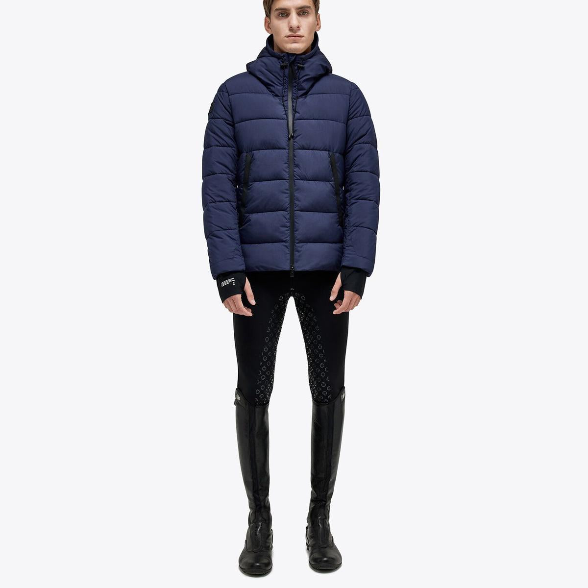 PIUMINO UOMO CON CAPPUCCIO IN NYLON CAVALLERIA TOSCANA 29CT-GIU267NY096 7901BLU NAVY CAVALLERIA TOSCANA