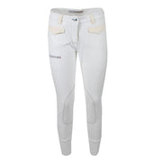 ANIMO Bianco Pantaloni Da Equitazione 09AMNUMERO BIANCO ANIMO
