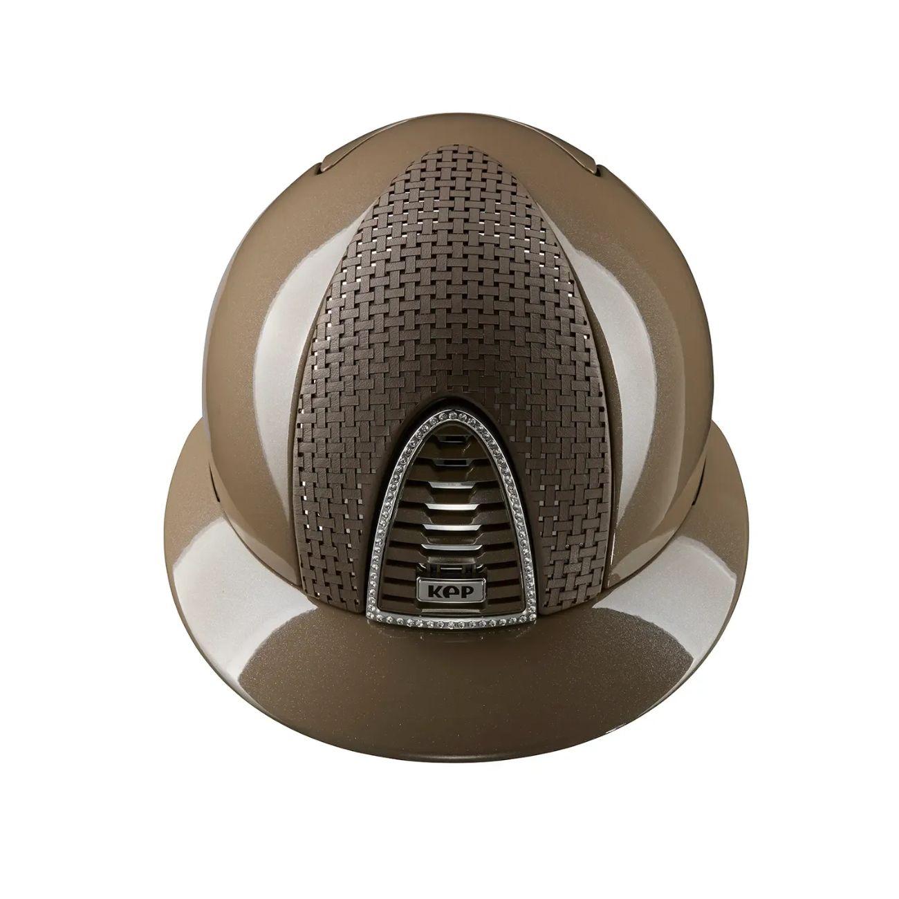 Cap Kep Italia Cromo 2.0 Con Cornice Con Swarovski Visiera Polo Ed Inserto Anteriore Verona Tortora CRL2.DTUP.VER.TUP.PO DIAMOND TAUPE KEP ITALIA 