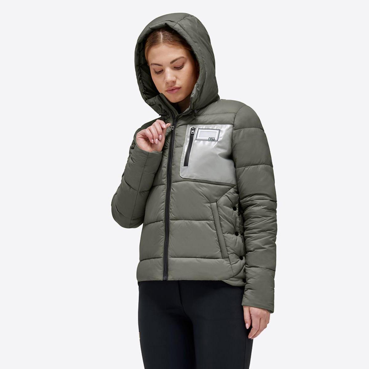 PIUMINO DONNA CON CAPPUCCIO 31RG-COW003NL004 5500 VERDE BANDIERA RG - CT