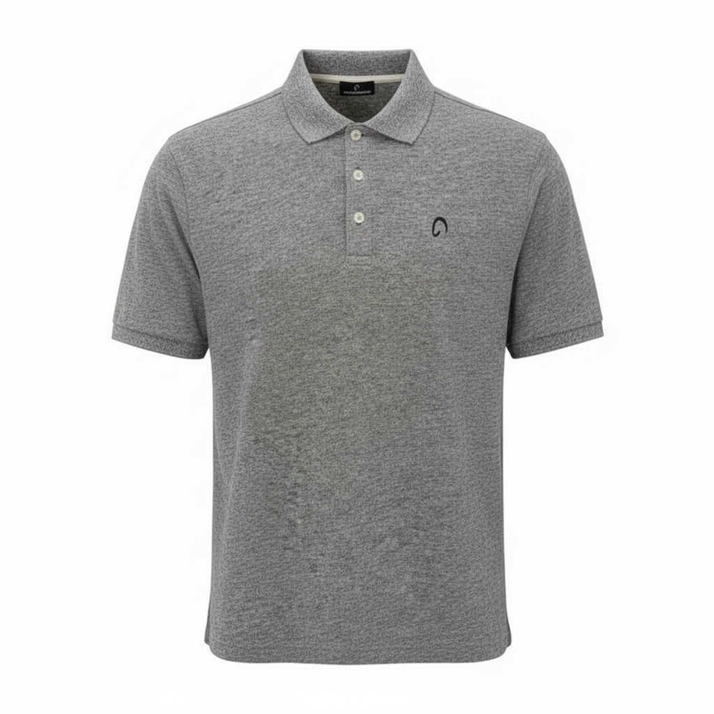 Polo Vintage Da Uomo Mascheroni Grigio MASCHERONI-KV2206 SLUBGREYHEATHER MASCHERONI SELLERIA 