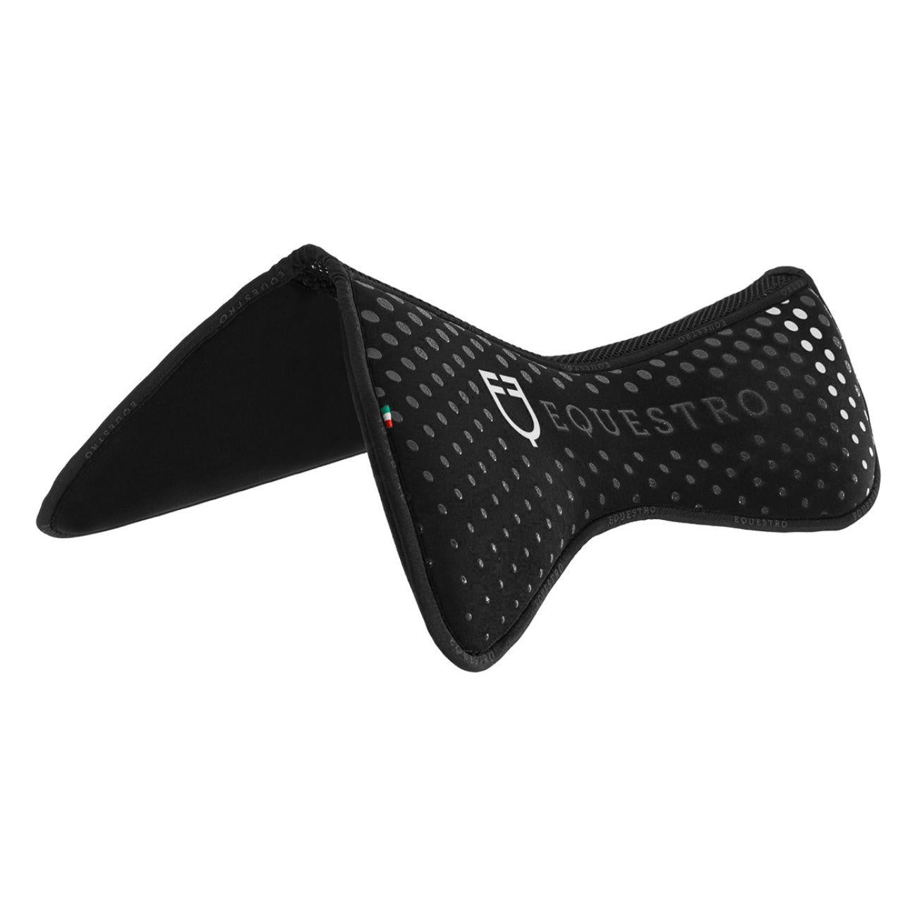 Pad Ammortizzatore In Memory Con Grip In Silicone E Logo Equestro ETH09010W BLACK EQUESTRO 