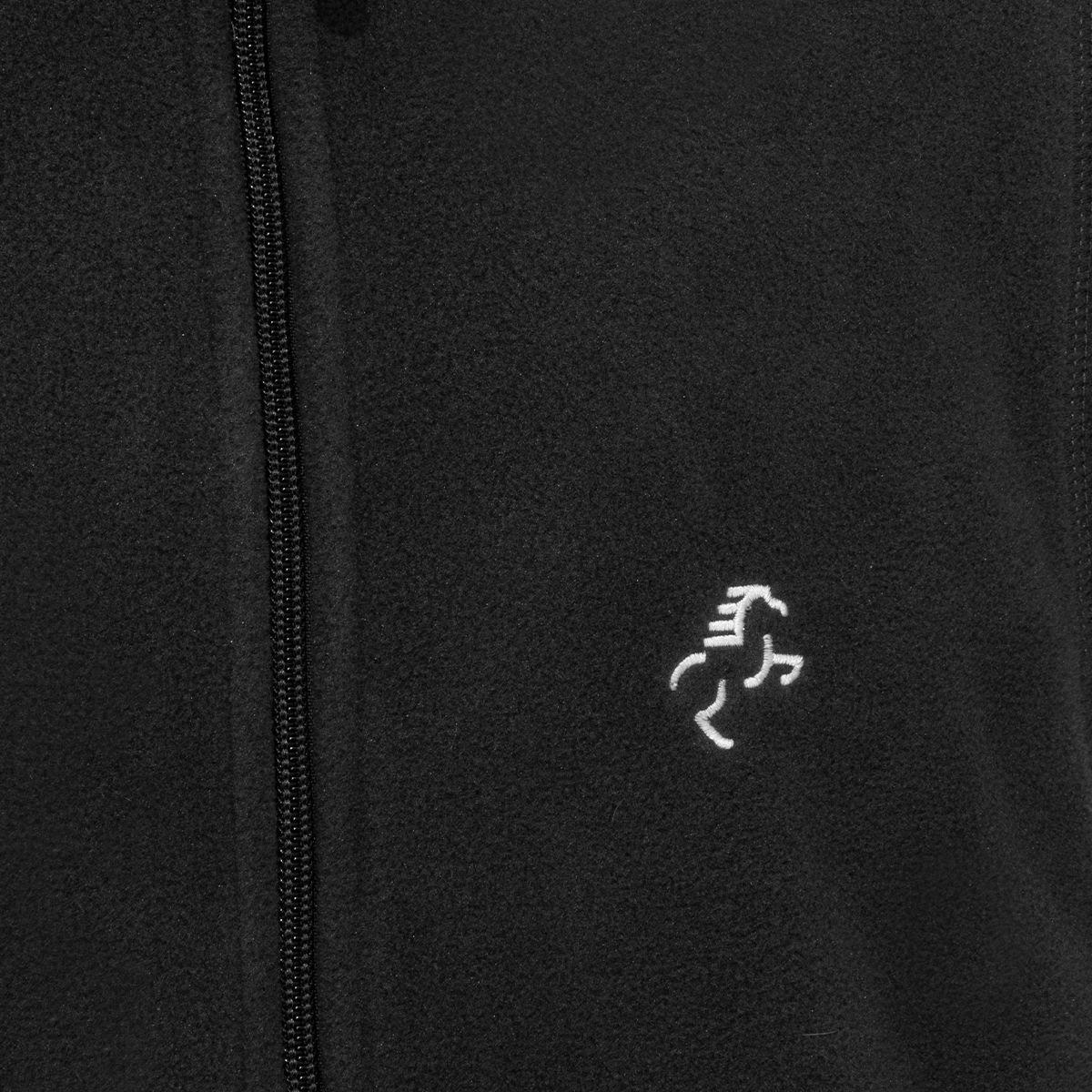 GILET IN MICROPILE UOMO FULL ZIP 09EH-K913 BLACK EQUINE HORSE 