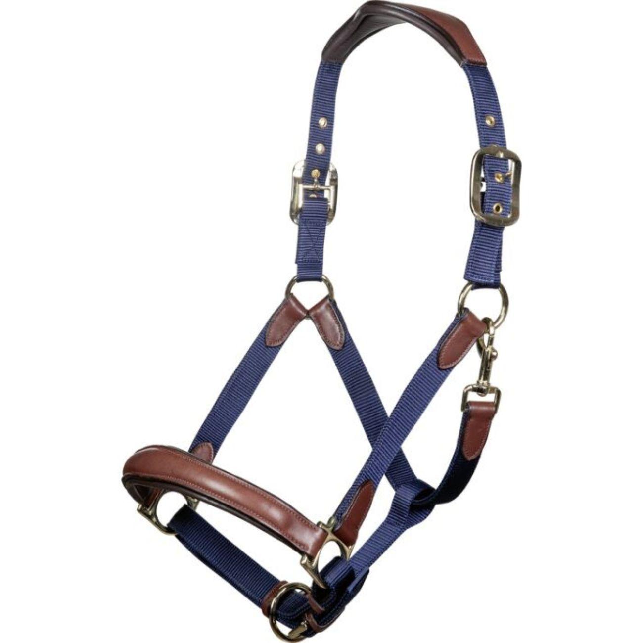 Capezza In Pelle E Nylon Luna HKM Blu 12742 6924DEEPBLUE/BROWN HKM SPORT EQUIPMENT 