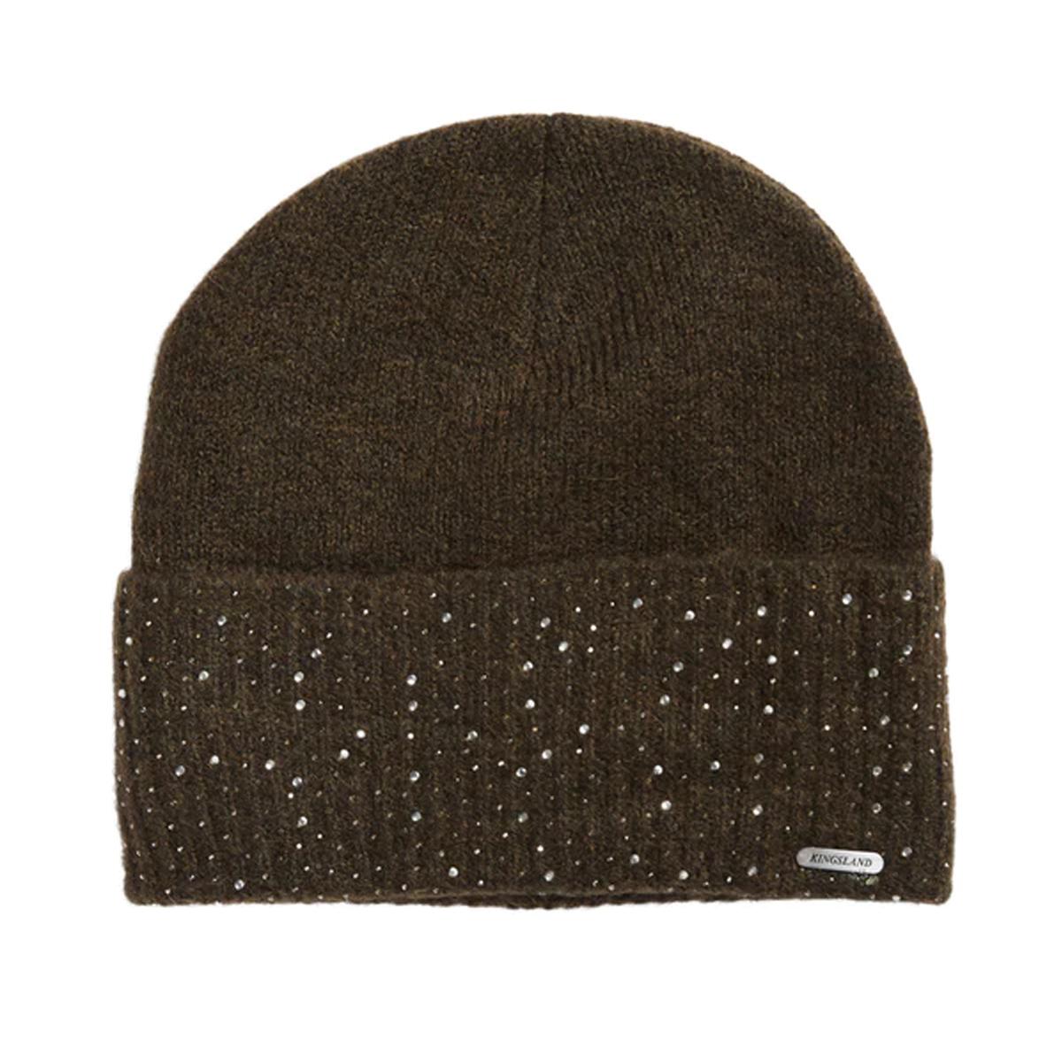 CAPPELLO LAVORATO A MAGLIA DA DONNA MOD.KLSAFIYA KINGSLAND 29KING-2230142658 6577GREEN BLACK INK KINGSLAND 