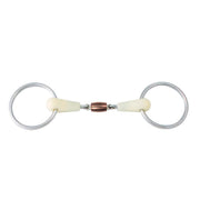 Filetto Ad Anelli Spezzato In 3 Con Rullo Centrale In Rame Happy Mouth 09SA03872 RAME HAPPY MOUTH 