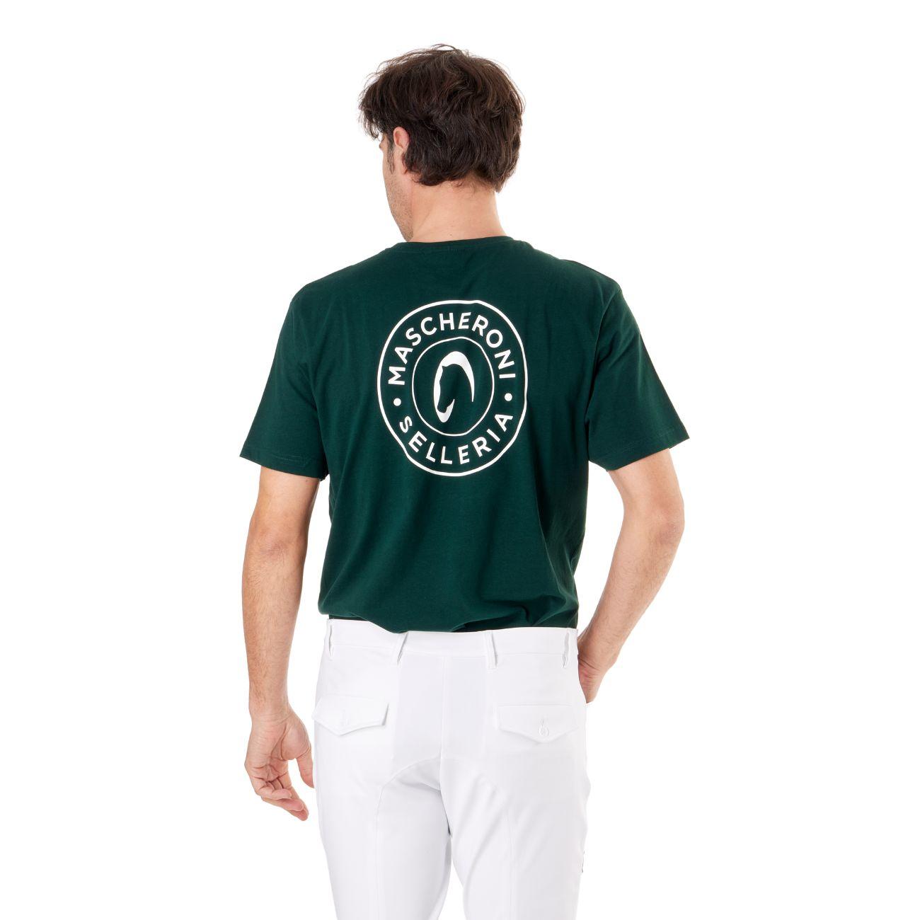 T-shirt Da Uomo Con Logo Mascheroni Selleria 21MA-T-SHIRT-U VERDE MASCHERONI SELLERIA 