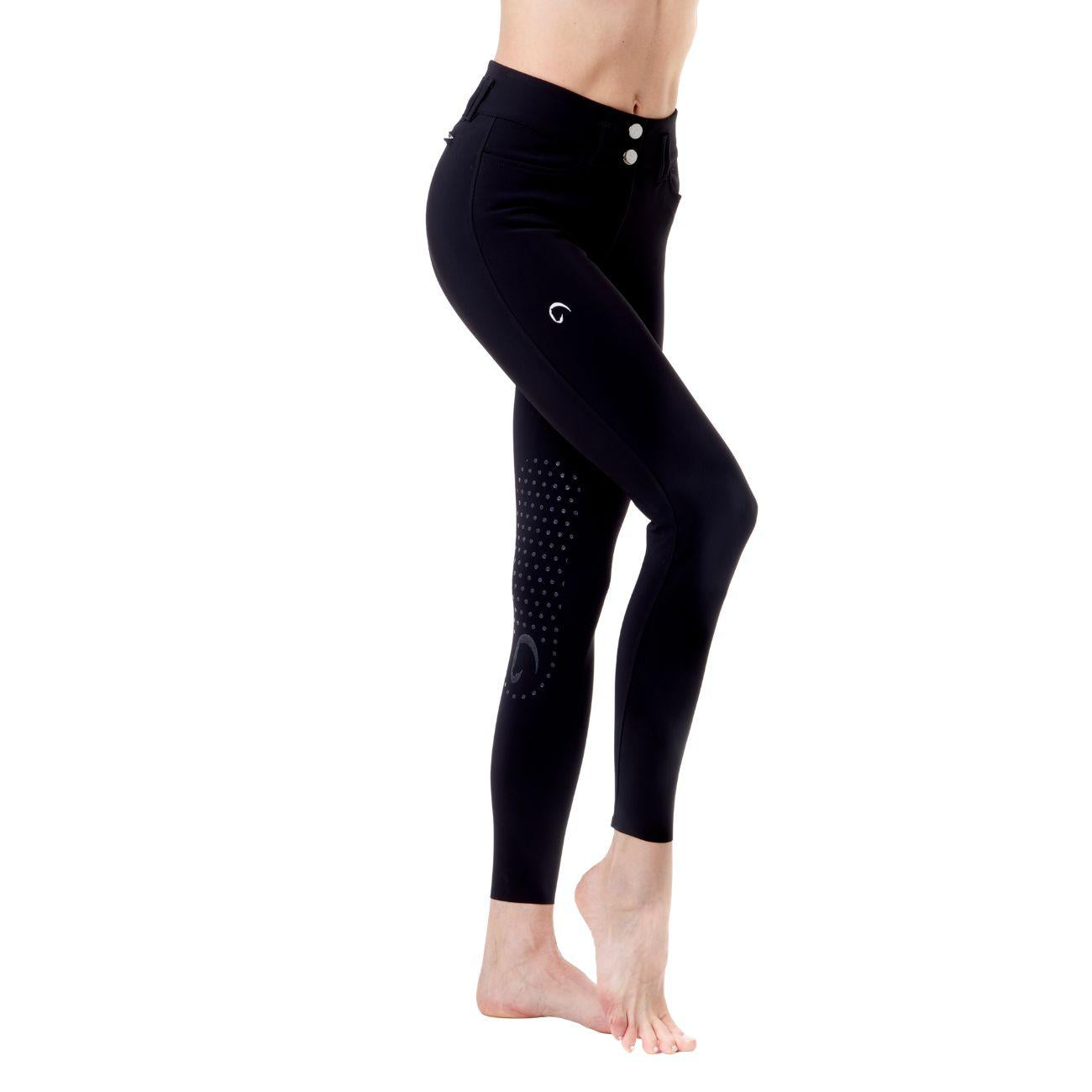 Pantalone da Equitazione Da Donna Berlino Half Grip Mascheroni Nero 09MA-03BERLINO 036NERO MASCHERONI SELLERIA 