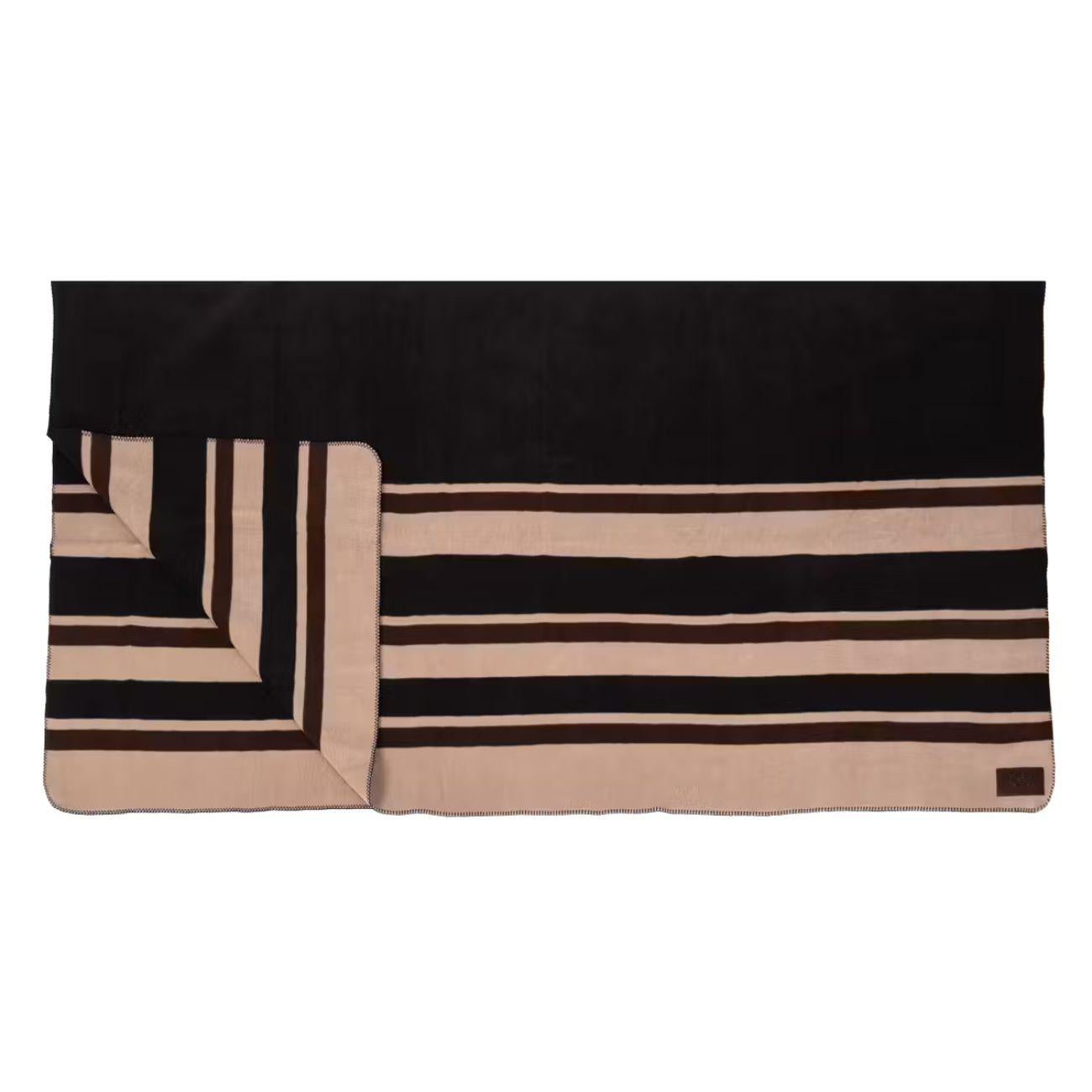 Coperta In Pile 210x200cm Heavy Fleece Square Stripes Kentucky Marrone/Beige 52172 05BROWN/BEIGE KENTUCKY 