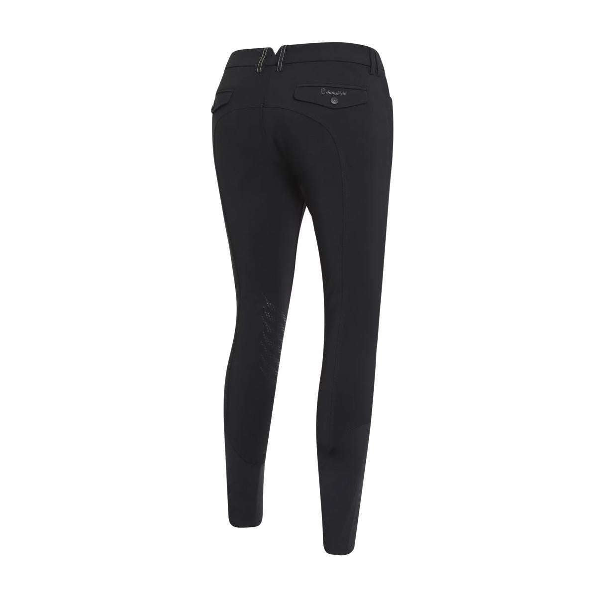 PANTALONE DA EQUITAZIONE UOMO MOD.MARCEAU MATT CON GRIP 09SS-MARCEAUMATT BLACK SAMSHIELD 