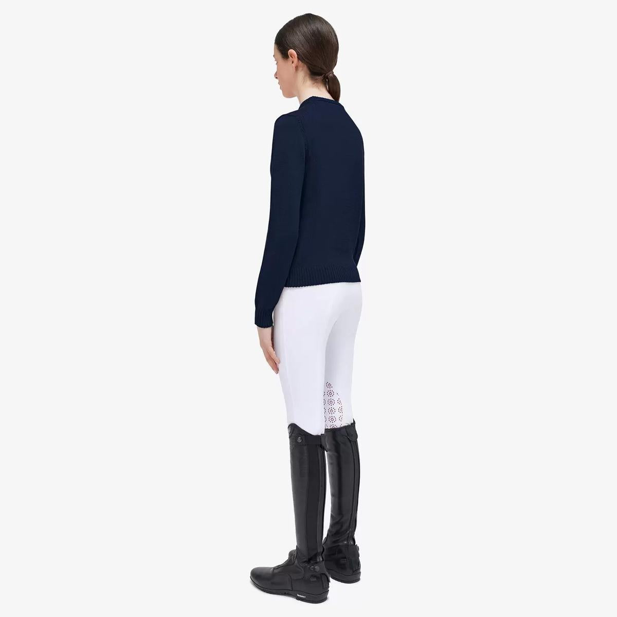 PULL BIMBA A GIROCOLLO CON LOGO IN LANA 31CT-MAA001LA040 7901NAVY CAVALLERIA TOSCANA 