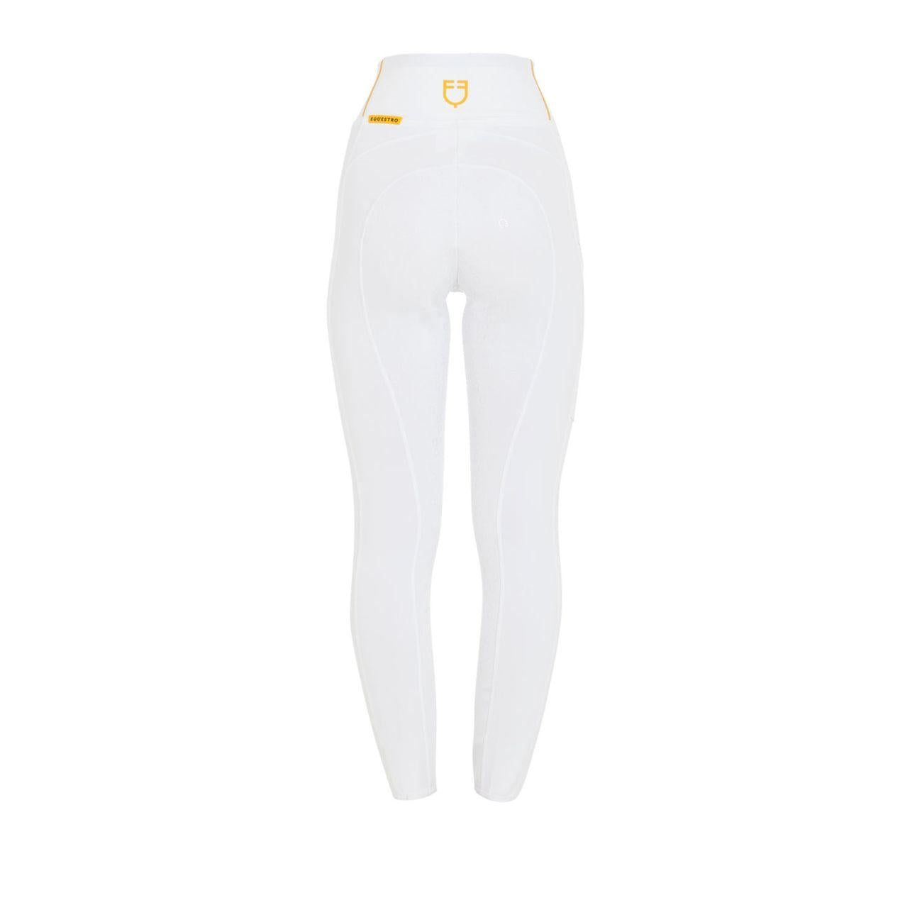 EQUESTRO Leggins Da Equitazione Donna Full Grip ETW00047 WHITE EQUESTRO 