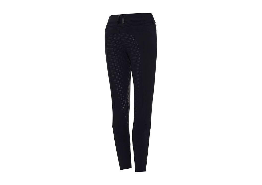 PANTALONE DA EQUITAZIONE DONNA GRIP AL GINOCCHIO MOD.CHLOE EMBROIDERY 30SS-CHLEMB NAVY SAMSHIELD 