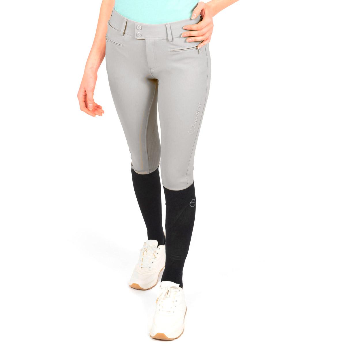 Pantalone Da Equitazione Da Donna  Chloe Samshield Grigio 09SS-CHLOE GREY SAMSHIELD 