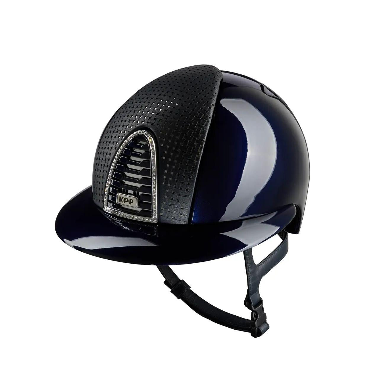 Cap Kep Italia Cromo 2.0 Polish Metal Con Cornice Cromata Con Swarovski VIsiera Polo E inserto Anteriore Verona Blu CRPL2.VER.BLU.PO BLU KEP ITALIA 